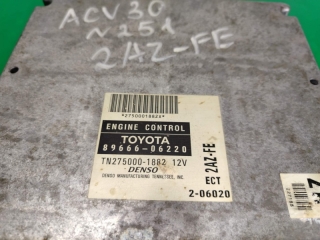 Блок управления двигателем, TOYOTA, CAMRY, ACV30, 2AZ-FE, 89666-06220