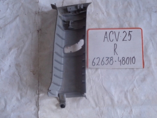 Накладка на стойку, TOYOTA, KLUGER, ACU25, 2AZ-FE, 2002, R, верх, 62638-48010